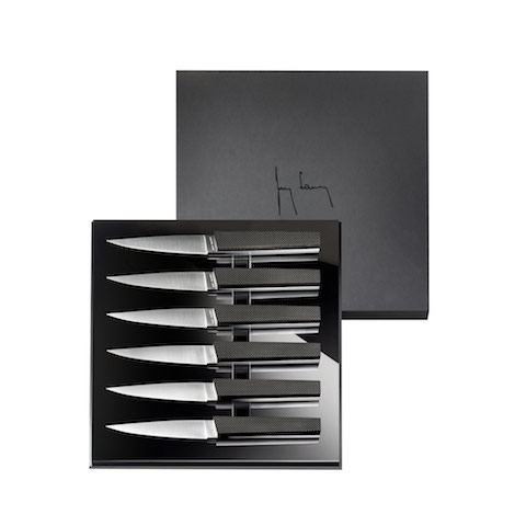 Coffret 6 couteaux de table "Savik" <i>par Guy Savoy et Bruno Moretti pour Tarrerias Bonjean</i>